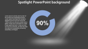 Simple Dark Spotlight PowerPoint Background Slide Designs