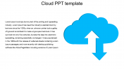 Best Cloud PPT Template Slide Designs With One Node