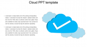 Innovative Cloud PPT Template Slide Design-Blue Color