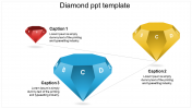 Three Noded Diamond PPT Template For Presentation