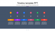 Customized Timeline Template PPT Slides With Six Node