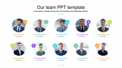 Our Team PPT Template for Presentation Google Slides