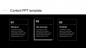 Contents template PPT -  vertical Model PowerPoint Slide