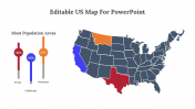 Editable US Map PowerPoint And Google Slides Themes