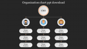 Sales Organization Chart Template With Dark Background