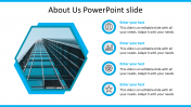 Amazing About Us PowerPoint Slide Hexagonal Design