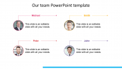 our team powerpoint template slide for clients