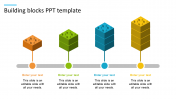 Building Blocks PPT Template Slide For Presentation 