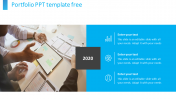 Affordable Portfolio PPT Template Free Download-Three Node
