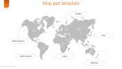 Innovative Map PPT Template Slide Designs-Six Node