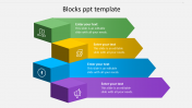blocks ppt template arrow model