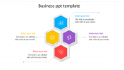 Business PPT Template Hexagonal Shape For Presentation