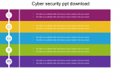 Multicolor Cyber Security PPT Download Slide Template