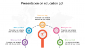 Editable Presentation On Education PPT Template-Five Node