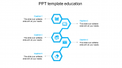 Our Predesigned PPT Template Education Slide-Hexagon Model