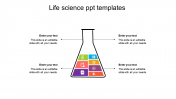 Elegant Life Science PPT Templates Slide Design-4 Node