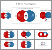 Creative 2- Circle Venn Diagram PPT Template Design