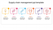 Linear Supply Chain Management PPT Template Presentation