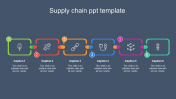 Use Supply Chain PPT Template With Six Nodes Design