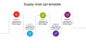 Stunning Supply Chain PPT Template Slide Design-5 Node