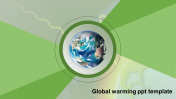 Customized Global Warming PPT Template-Green Color