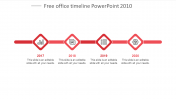 Free office timeline PowerPoint 2010 model template