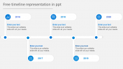 Timeline Representation In PPT Model With Blue Icons