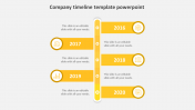 Attractive Company Timeline Template PowerPoint Slide