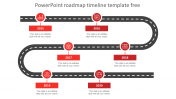 Creative PowerPoint Roadmap Timeline Template Free