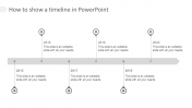 Use How To Show A Timeline In PowerPoint Presentation Slide