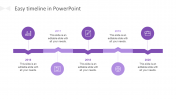 Editable Easy Timeline In PowerPoint Presentation 5-Node