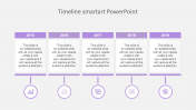 Timeline SmartArt PowerPoint 2013 Template - Purple Theme