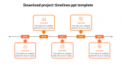 Download Project Timelines PPT Template Designs -5 Node