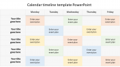 Calendar Timeline Template PowerPoint Table Design