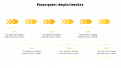 PowerPoint Simple Timeline Template Presentation 6-Node