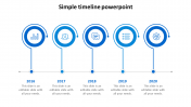 Attractive Simple Timeline PowerPoint Slide Template