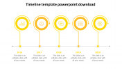 Creative Timeline Template PowerPoint Download-Five Node