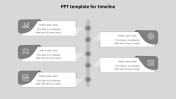 Awesome PPT Template For Timeline With Grey Color Slide