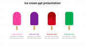 Ice Cream PPT Presentation Slide Designs-Four Node