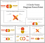 2 Circle Venn Diagram PowerPoint and Google Slides Templates
