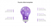 Stunning Puzzle Slide Template With Purple Color Model
