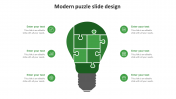 Modern Puzzle Slide Design In Bulb Model