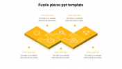 Affordable Puzzle Pieces PPT Template With Five Nodes