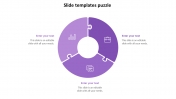 Google Slide Templates Puzzle Design With Three Node