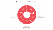 Add PowerPoint Puzzle Slide Template Designs 5-Node
