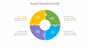Awesome Puzzle PowerPoint Slide Template Design-4 Node