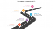 Best Roadmap Template Slide With Five Node