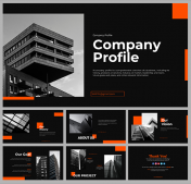 Company Profile Design PowerPoint And Google Slides
