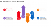 Affordable PowerPoint Arrows Download With Four Node
