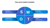 Buy Easy SWOT Analysis Template Slide Presentation